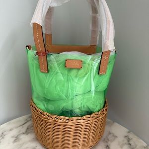 Nwt’s Frances Valentine pvc wicker bucket bag